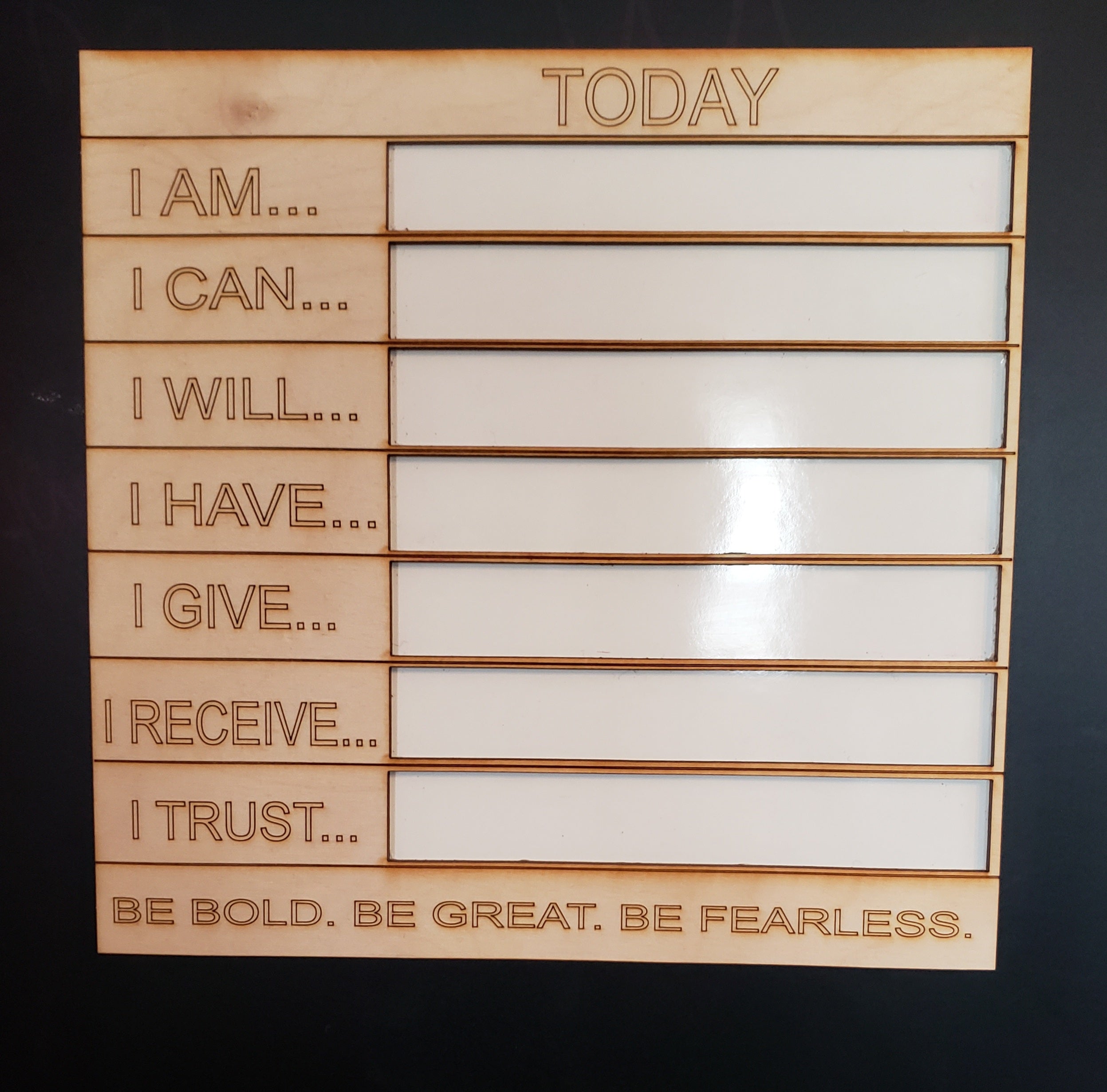 Fearless Talk Affirmation Board