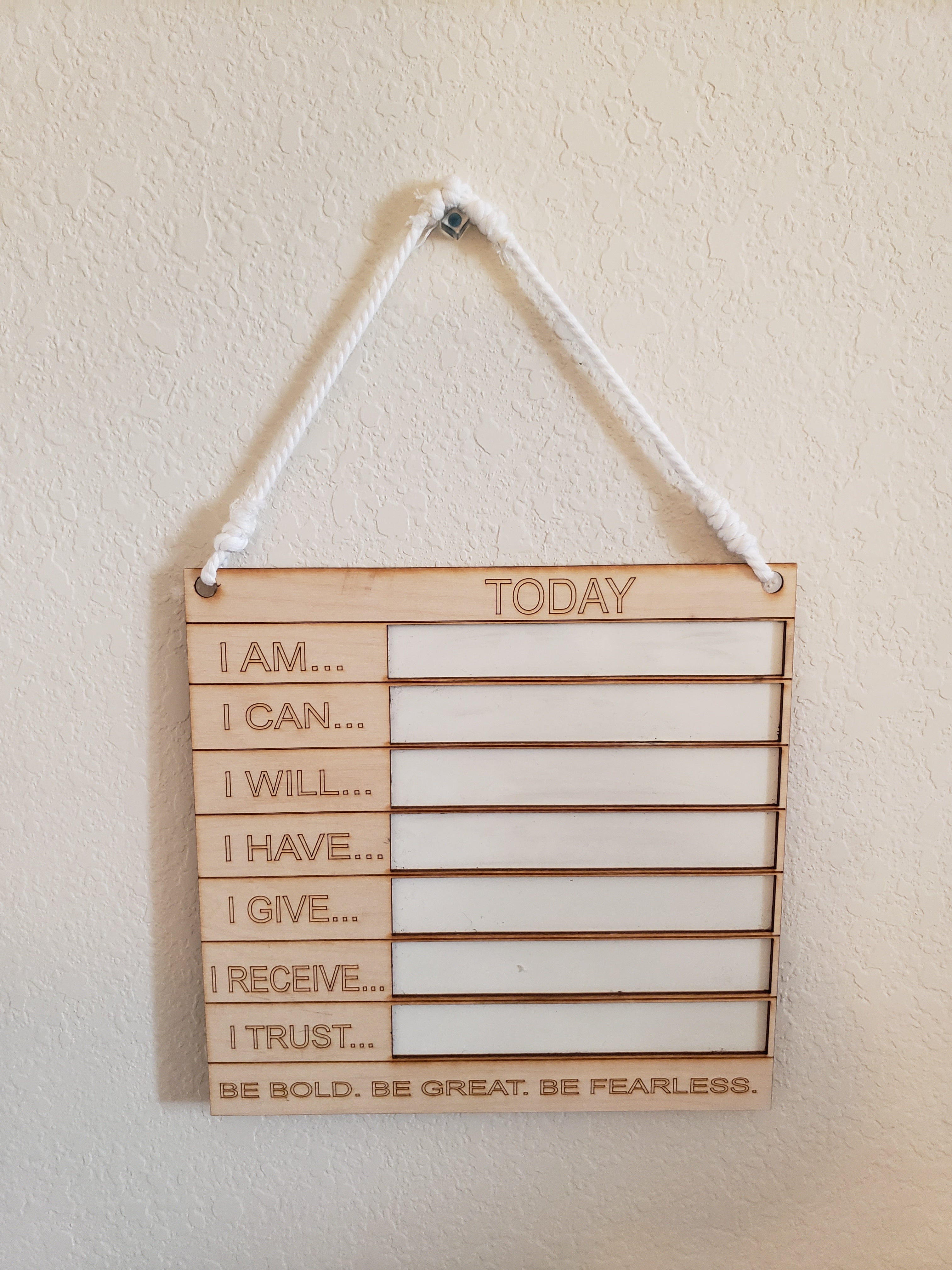Fearless Talk Affirmation Board